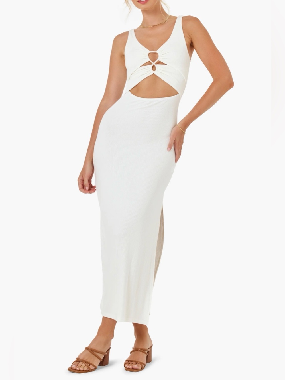 L*Space Camille Dress in Cream; Size: Medium - Picture 4 of 16